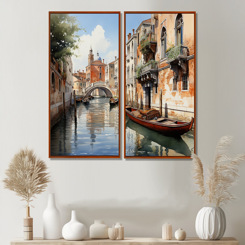 Marbihan - art mural corail, 20" H x 24" W, Brown, Impression encadrée flottante