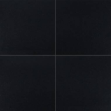 Nano Absolute Black 12 x 24 Matte Porcelain Floor Tile Qube Tiles