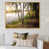 Toile avec cadre flottant or