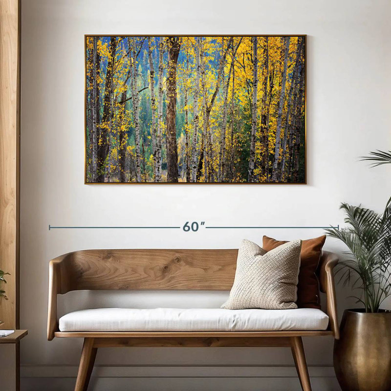 Kootenay Fall II, 46 po x 31 po, Cadre flottant doré