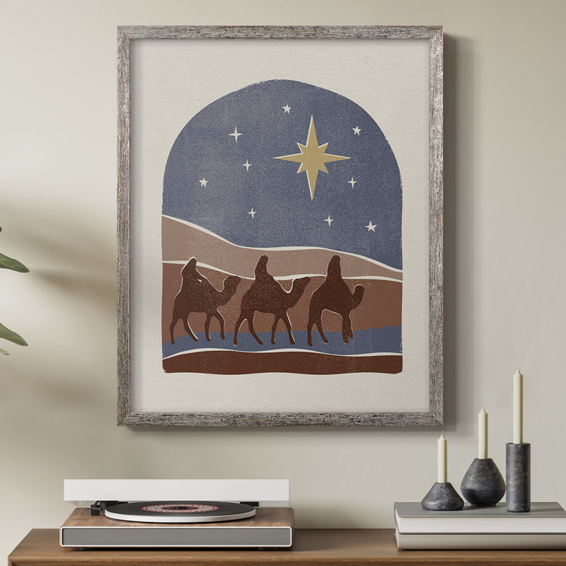 Boho Nativity II Framed Print - Solid Wood