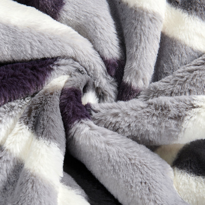 Chevron Square Cushion Cover, Grey Purple
