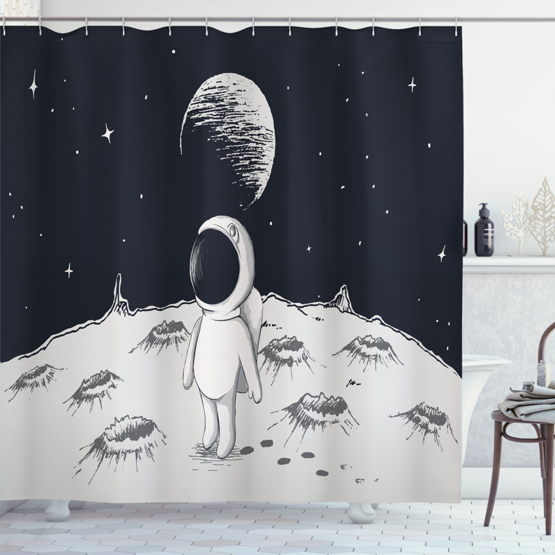 Shower Curtain with Hooks Included, 75"H x 69"W