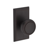 Bremerton Passage Knob with Chamfered 5in Rose in Lifetime (PVD) Polished Nickel