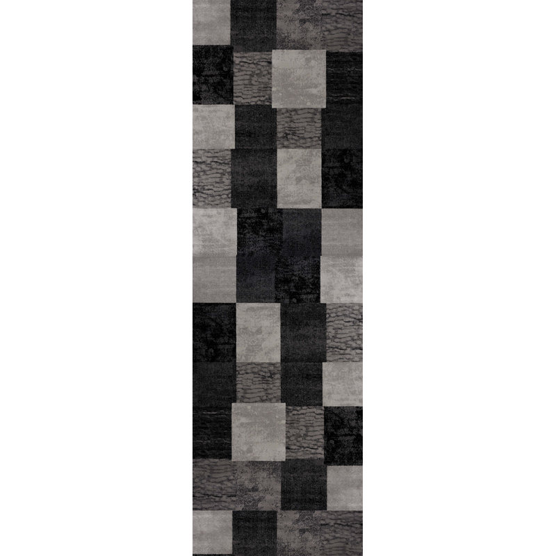 Tapis de couloir abstrait à motif abstrait 2 pi 3 po x 12 pi 2 pi x 12 pi Branch Collection, Tapis de couloir 2 pi x 13 pi