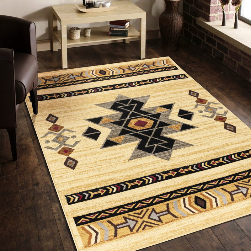 Polypropylene Area Rug, 7 Ft. 10 In. X 3 In., Cream, Interior Inspired Cream Base, Rectangle 8' x 10'3"