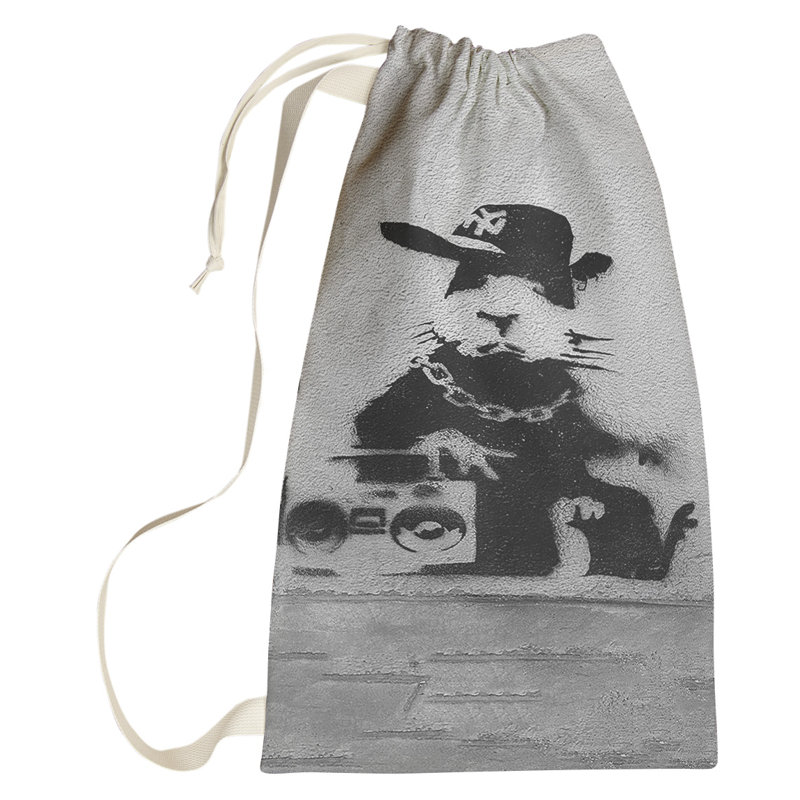 Fabric Laundry Bag with Handles, Small (29" H x 18" W x 1" D)