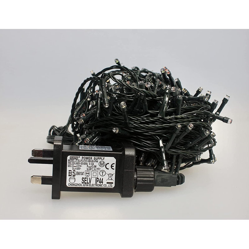 LED Indoor / Outdoor String Lights, 25cm H x 75cm L x 4cm D, Cool White