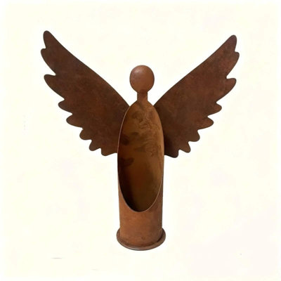 Porte-bougie rouillé A-ngel