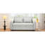 Lit escamotable avec housse réglable en chenille, porte-gobelets, hublots, 2 coussins, gris blanc pour espaces de vie fonctionnels, revêtement de 61,6 po, utilisation polyvalente dans les maisons-369788972