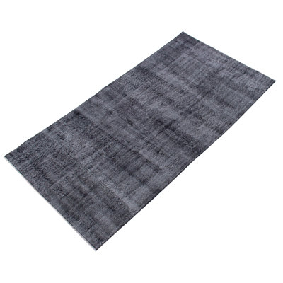 Prinka One-of-a-Kind 4'1" X 7'10" 1990s Wool Area Rug in Black