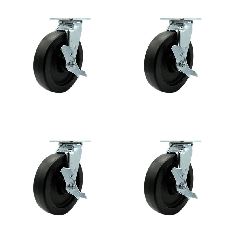 Ensemble de 4 roulettes en polyoléfine
