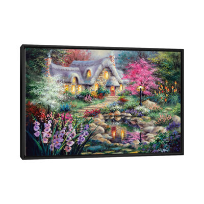 «Cottage Pond» par Nicky Boehme, impression sur toile tendue