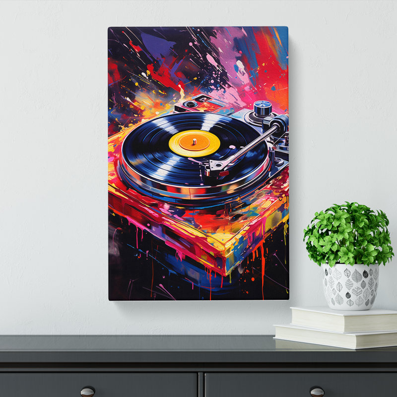 Record Player Action No.2 - No Frame Print