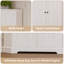 Armoire de coin Farmhouse, armoire de cuisine à 6 niveaux avec 4 tablettes réglables, 2 portes de rangement et huche spacieuse pour la cuisine, le salon, le blanc-872730668