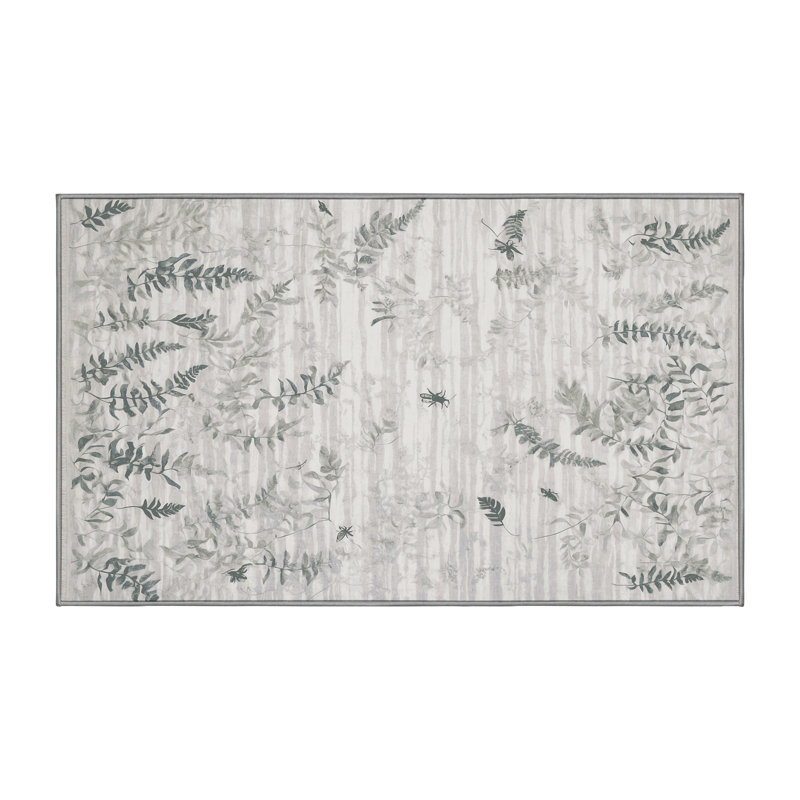Machine Washable Gray Area Rug, Runner 2' x 5'