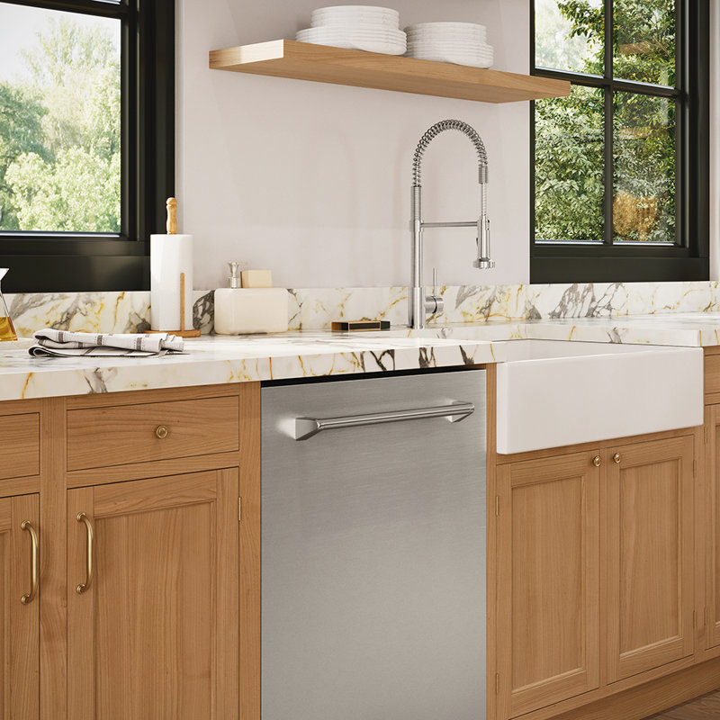 24" Monument Series 3rd Rack Top Touch Control Dishwasher with Stainless Steel Tub, Stainless Steel