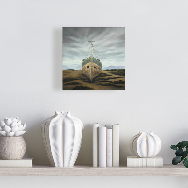 Boat Brown Rustic Canvas | Nautical Home Decor Wall Art