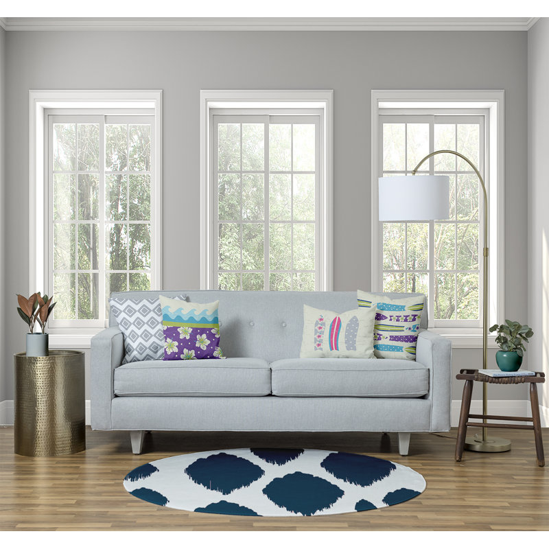 Ishani Chenille Abstract Indoor Rug, Round 5'