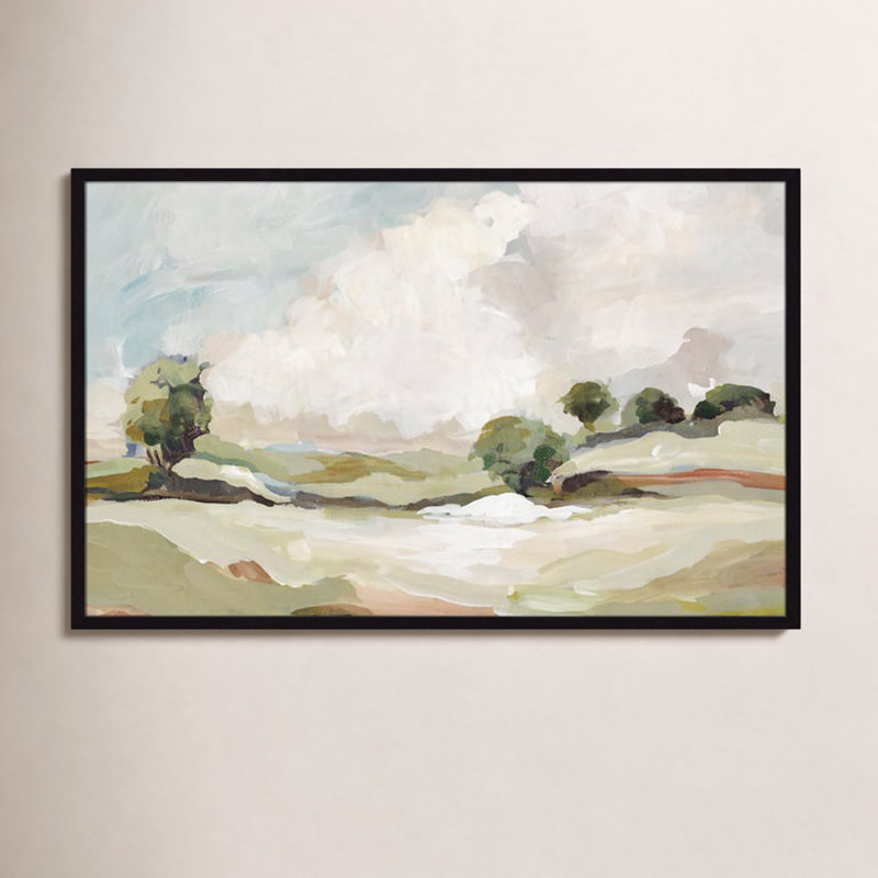 Pastoral Land Print, 29.5" H x 41.5" W x 1.25" D, Black