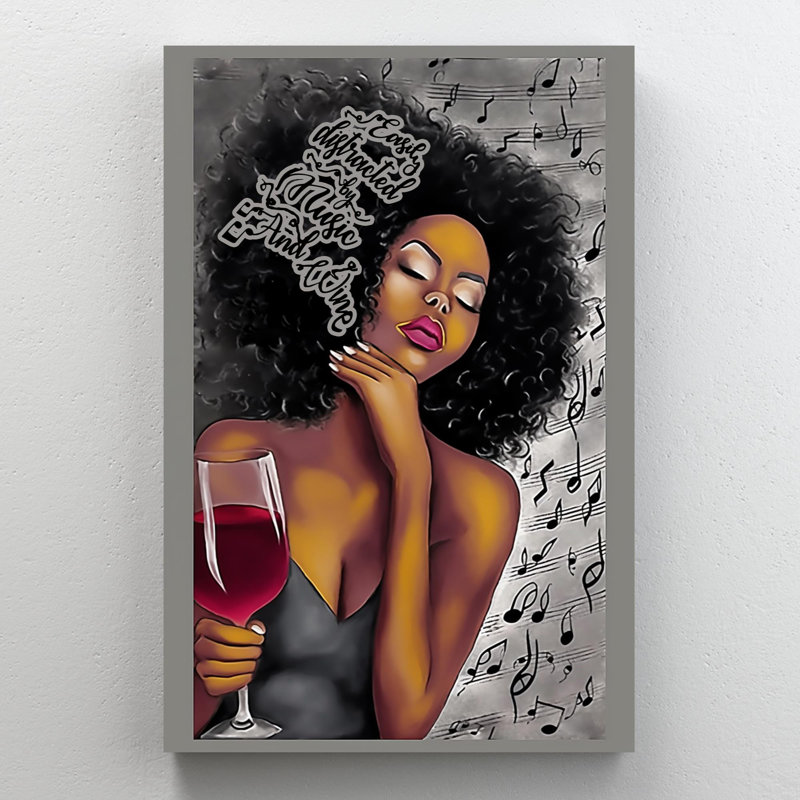 "Easily Distracted" par Music And Wine, H 14 po x l 11 po x P 1,25 po