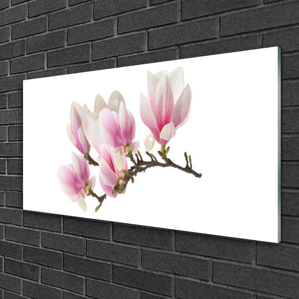 Glasbild Blumen Floral