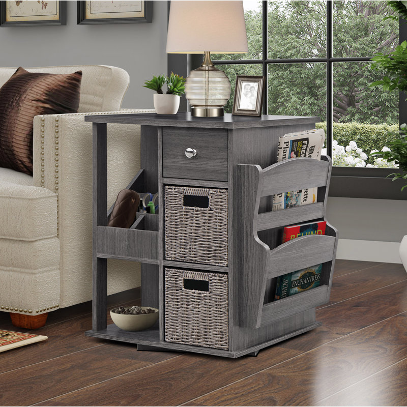 Arlene 3 - Drawer End Table, Gray Wash