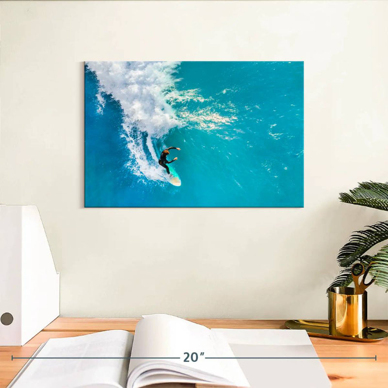 Fearless Surfer, 8" H x 12" W
