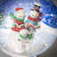 Multicolore globe de bonhomme de neige illuminé 9,25 po