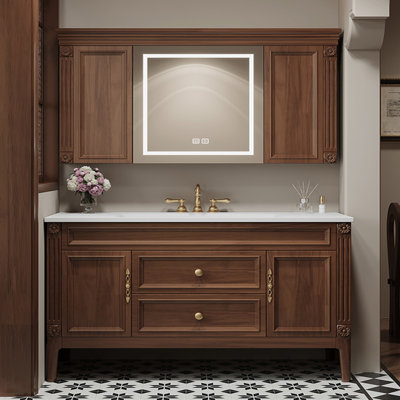 American-style mid-antique bathroom cabinet retro