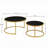 Modern Faux Leather Nesting Round Coffee Table-219310286