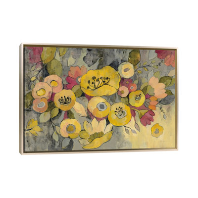 Yellow Floral Duo III - reproduction d'art murale encadrée