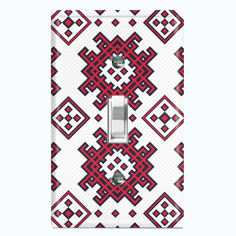 Patterned 1 - Gang Toggle Light Switch Standard Wall Plate