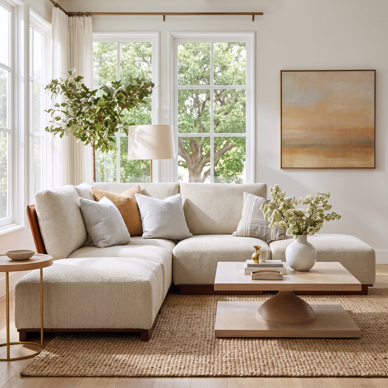 Canapé modulaire Carmel Mid-Century, 88.5''Wx88.5''Dx32''H