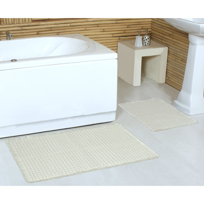 Tapis de salle de bain Belge Waffle, 17X24, IVORY