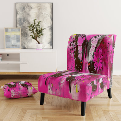Fauteuil de chambre rembourré abstrait coloré - Fauteuil d'appoint moderne en velours