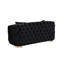 Causeuse Chesterfield 71,5 po en velours capitonné avec 2 coussins et pieds en métal