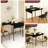 Industrial Folding Table, Black, Space Saving With Drop Leaf For Various Needs Design 2-4, Scratch-