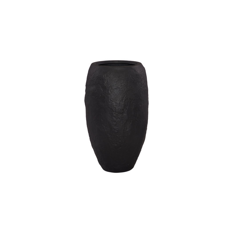 Aera Planter, Black, Small, 27" H x 16" W x 16" D