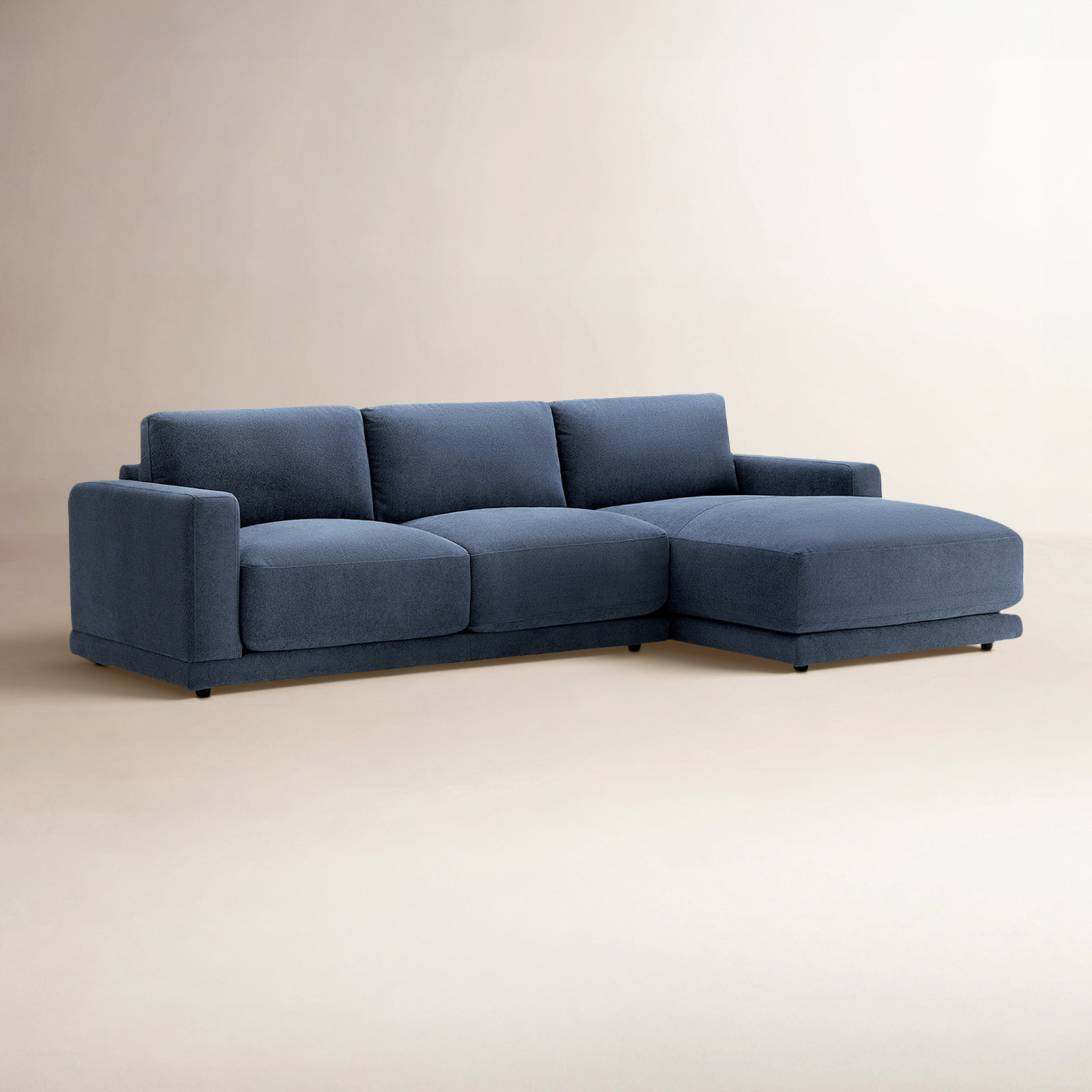 Blakes Cotton Sectional, Elite Indigo Performance Linen, Right Hand Facing