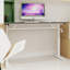 Bureau d'étude multifonctionnel à hauteur réglable pour tous les âges, levage manuel, en fer gris et bois, double colonne de support, stable pour une utilisation à domicile ou au bureau, poids : 12,7 kg, profondeur de levage : 118,5 cm, hauteur : 60,3 cm-134703985