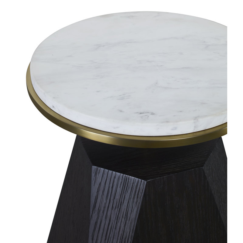 Cadence Stone End Table, Mocha