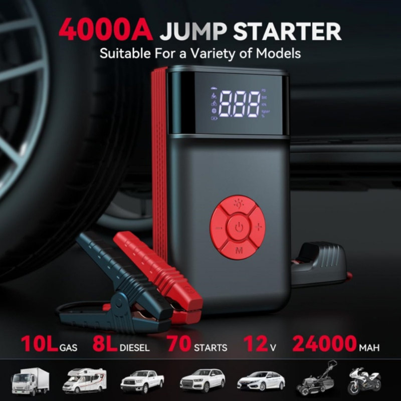 Jump Starter with Air Compressor