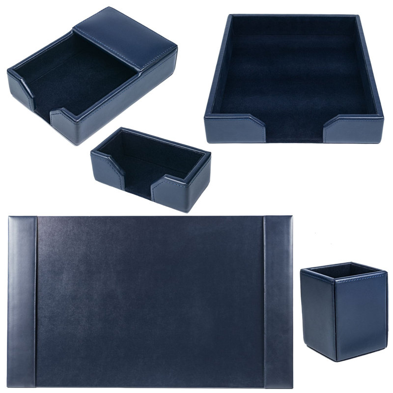 Ensemble de bureau 5 pièces Faulk, Bleu marine