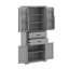 Armoire de rangement avec espace de rangement multifonctionnel, 2 tiroirs avec glissières, tablette réglable-119691736