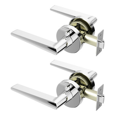 Poignée de porte Halo Design moderne dissimulé pour (lit et salle de bain) - Style minimaliste élégant en chrome