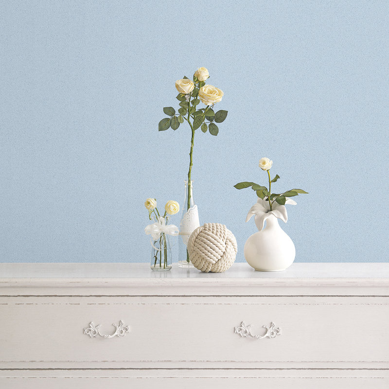 Tahir 10m x 52.8cm Satin Wallpaper Roll, Dark Blue
