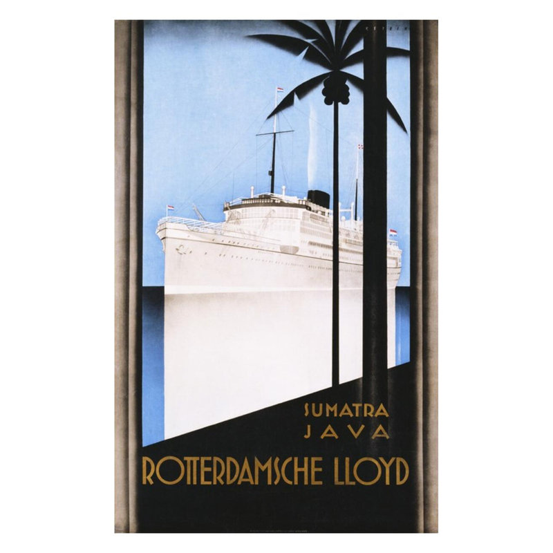 «Rotterdamsche Lloyd» par Johann Von Stein - estampe numérique, H 28 po x l 22 po