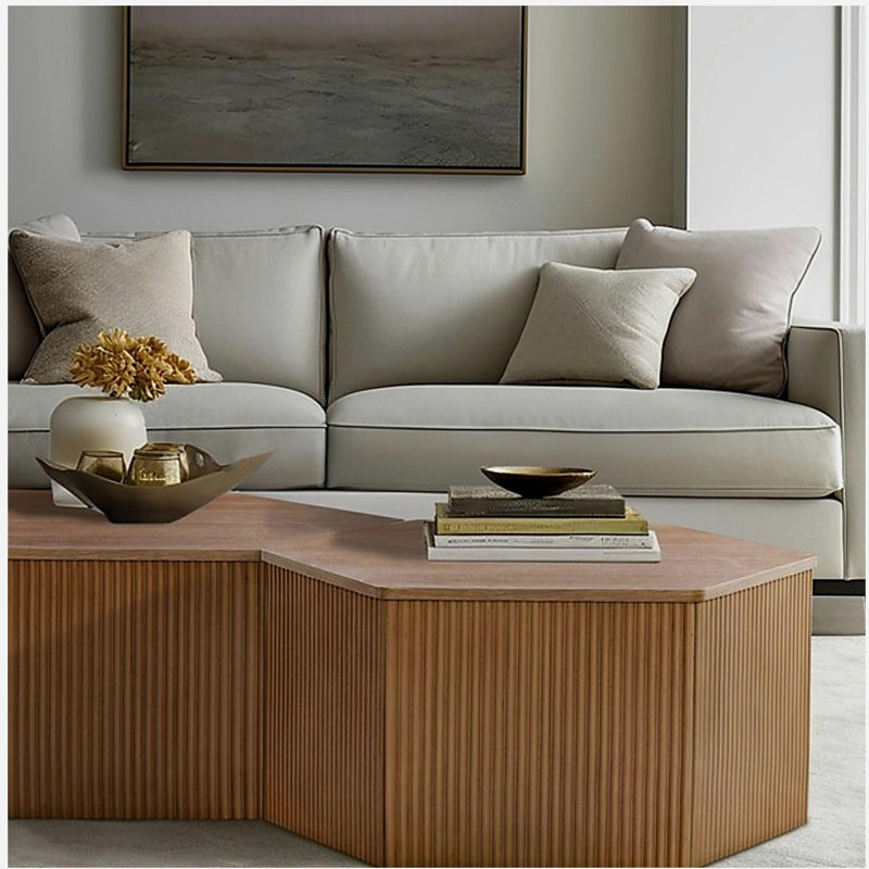 Fluted Hexagon Coffee Table
