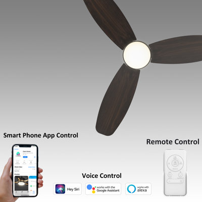 Ventilateur de plafond 48 po avec lumières à DEL et télécommande 